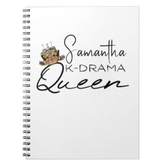 K-Drama Queen with Korean Crown Personalised Note Notebook