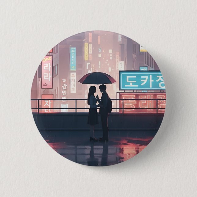 K-Drama Rooftop Romance 6 Cm Round Badge (Front)