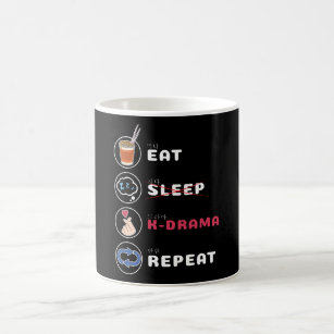 K-Drama Shirt Eat Sleep Drama Repeat Coffee Mug