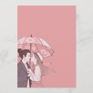 K-drama watercolor elegant custom korean fandom thank you card