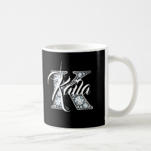 K Faux Diamond Coffee Mug