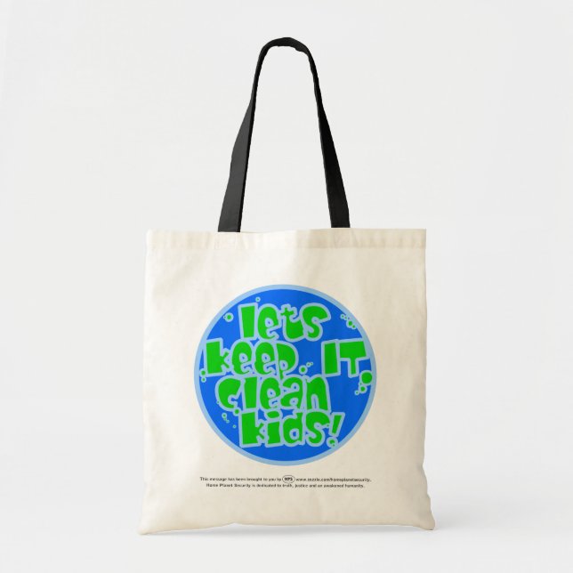 K.I.C.K. Plastic and Pollution Tote Bag (Front)