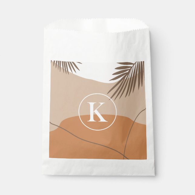 K - Initial Monogram Letter K Abstract Design Favour Bag (Front)