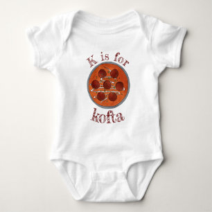 K IS FOR Indian Food Malai Kofta Meatball Balls Baby Bodysuit