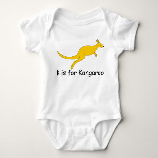 K is for Kangaroo T-Shirt Baby Bodysuit