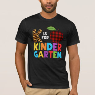 K is for Kindergarten Cute Preschool Education T-Shirt