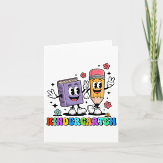 K Is For Kindergarten Teacher Pencil Book Back To Card