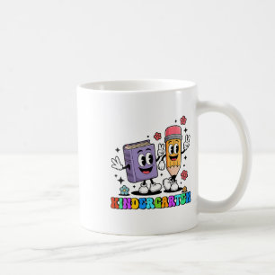 K Is For Kindergarten Teacher Pencil Book Back To  Coffee Mug