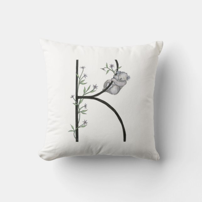 K is for Koala and Kalamis Pillow! Cushion (Front)