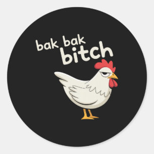 K K Typical Sound Chicken Classic Round Sticker