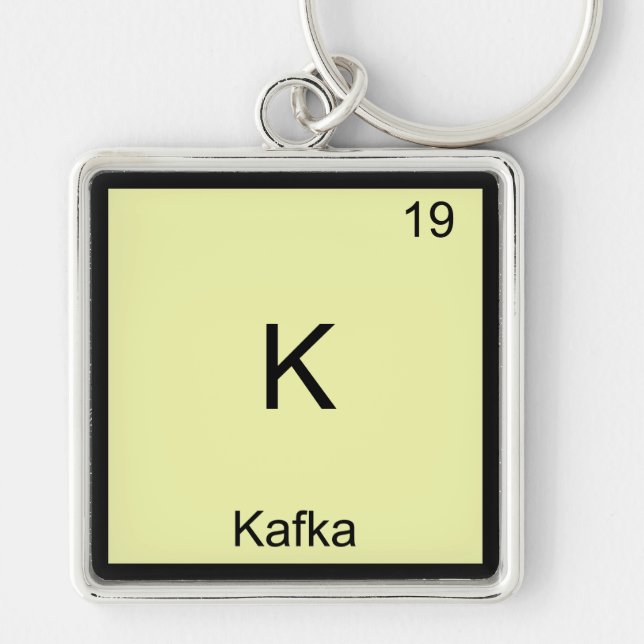 K - Kafka Funny Chemistry Element Symbol T-Shirt Key Ring (Front)