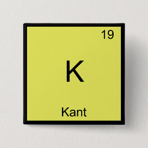 K - Kant Funny Element Chemistry Symbol Tee 15 Cm Square Badge
