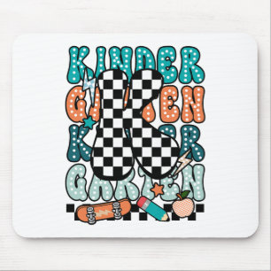 K Kindergarten Teacher Chequered Back To School Ki Mouse Pad