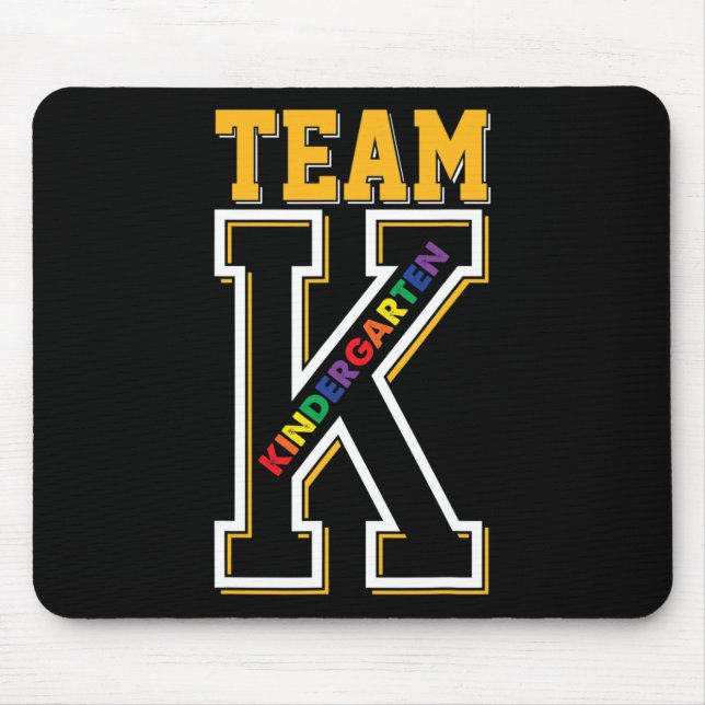 K Kindergarten Teacher Student Back To School Firs Mouse Pad (Front)
