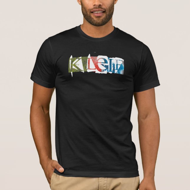 K LEIF multiclr stamp print T-Shirt (Front)
