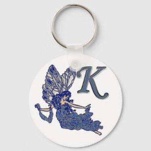 K Monogram Angel Key Ring