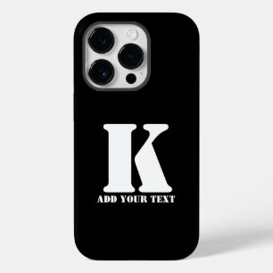 K Monogram Classic Trendy Custom Wedding Templa Case-Mate iPhone 14 Pro Case