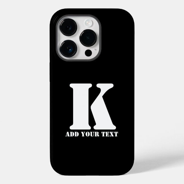 K  Monogram Classic Trendy Custom Wedding Templa Case-Mate iPhone Case (Back)