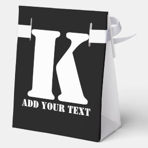 K Monogram Classic Trendy Custom Wedding Templa Favour Box