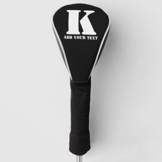 K  Monogram Classic Trendy Custom Wedding Templa Golf Head Cover