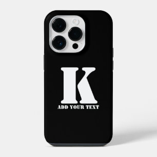 K Monogram Classic Trendy Custom Wedding Templa iPhone 14 Pro Case