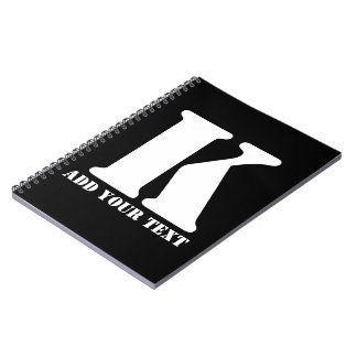 K Monogram Classic Trendy Custom Wedding Templa Notebook