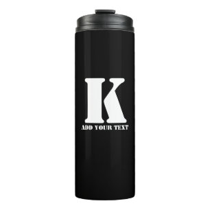 K Monogram Classic Trendy Custom Wedding Templa Thermal Tumbler