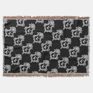 K Monogram Initial Throw Blanket