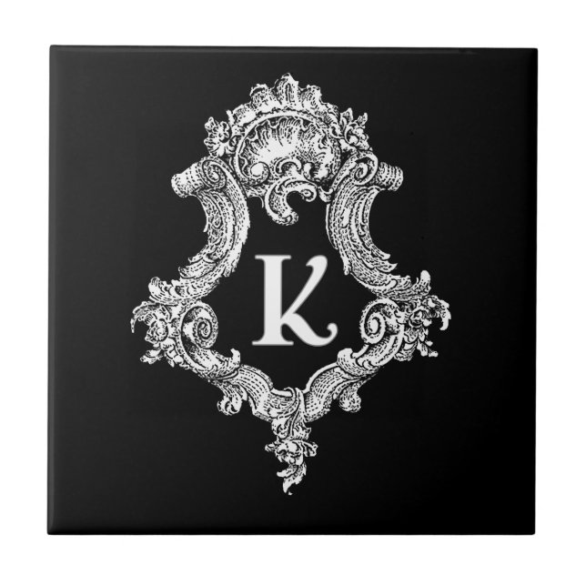 K Monogram Initial Tile (Front)