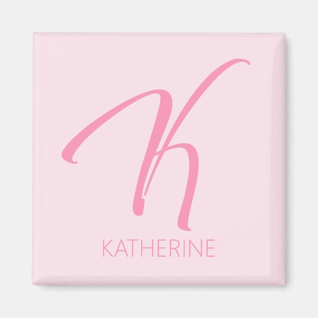 K Monogram Personalised Magnet (Front)