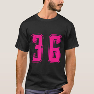 K Number 36 Team Junior Sports K Numbered Uniform T-Shirt