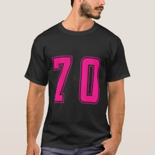 K Number 70 Team Junior Sports Numbered Uniform T-Shirt