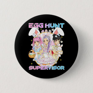 K-p Easter Bunny Egg Hunt Supervisor Funny Mum 6 Cm Round Badge