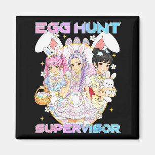 K-p Easter Bunny Egg Hunt Supervisor Funny Mum Magnet
