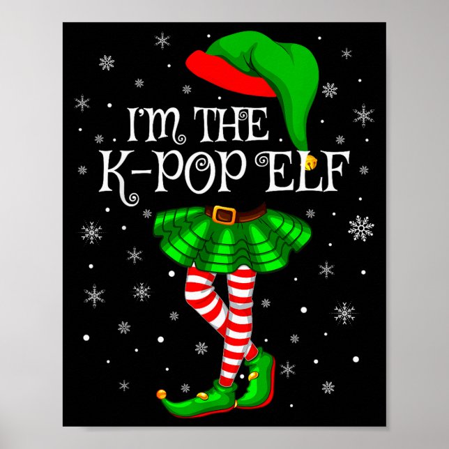 K-p Elf Christmas Family Group Women Girls Xmas Pa Poster (Front)