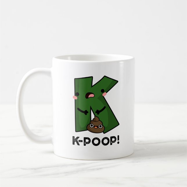 K-poop Funny K-pop Poo Pun  Coffee Mug (Left)