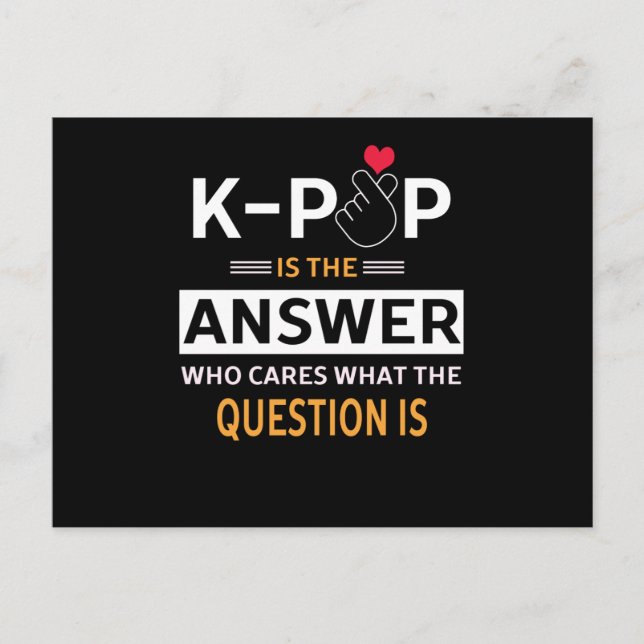 K-POP All Day Postcard (Front)