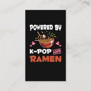K-pop and Ramen addicted Kawaii Noodles Kpop Business Card