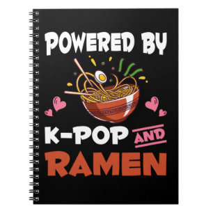 K-pop and Ramen addicted Kawaii Noodles Kpop Notebook