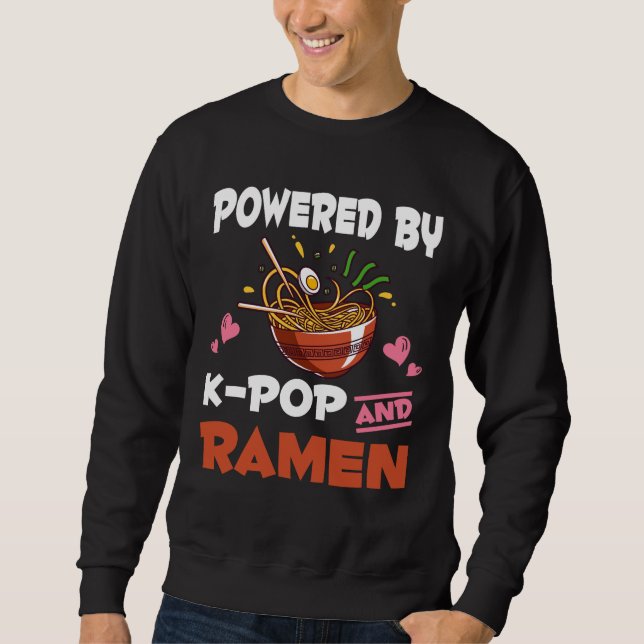 K-pop and Ramen addicted Kawaii Noodles Kpop Sweatshirt (Front)