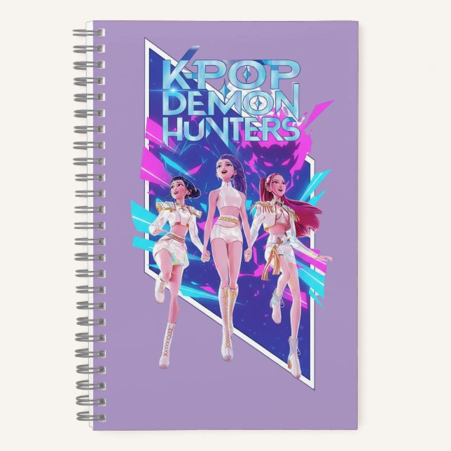 K-Pop Anime Idol Group Spiral Notebook (Front)