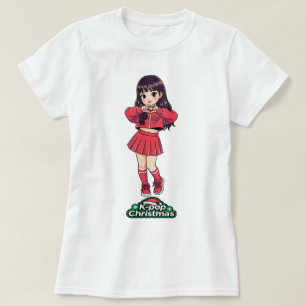 K-Pop Christmas Heart Girl T-Shirt