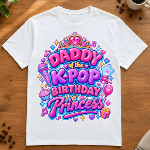 K-Pop Dad "Daddy of the K-Pop Birthday Princess" Tri-Blend Shirt