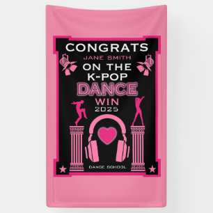 K-Pop Dance Competition Winner Congratulations Banner