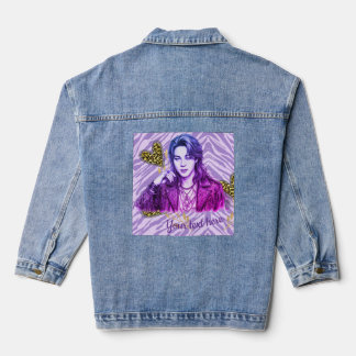k pop editable icon style denim jacket