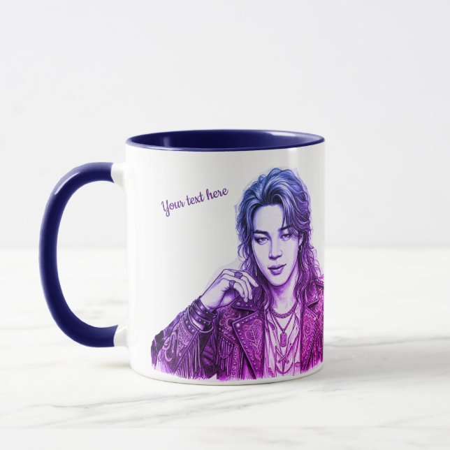 k pop editable icon style mug (Left)