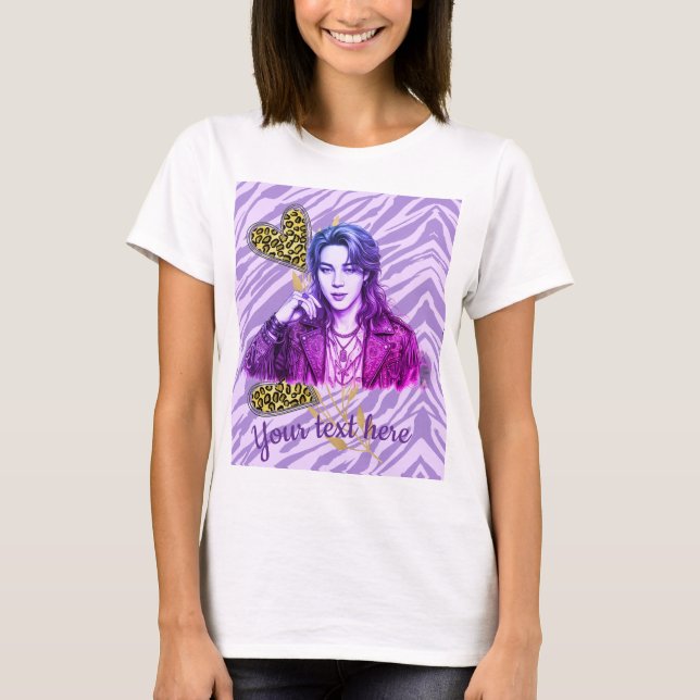 k pop editable icon style T-Shirt (Front)