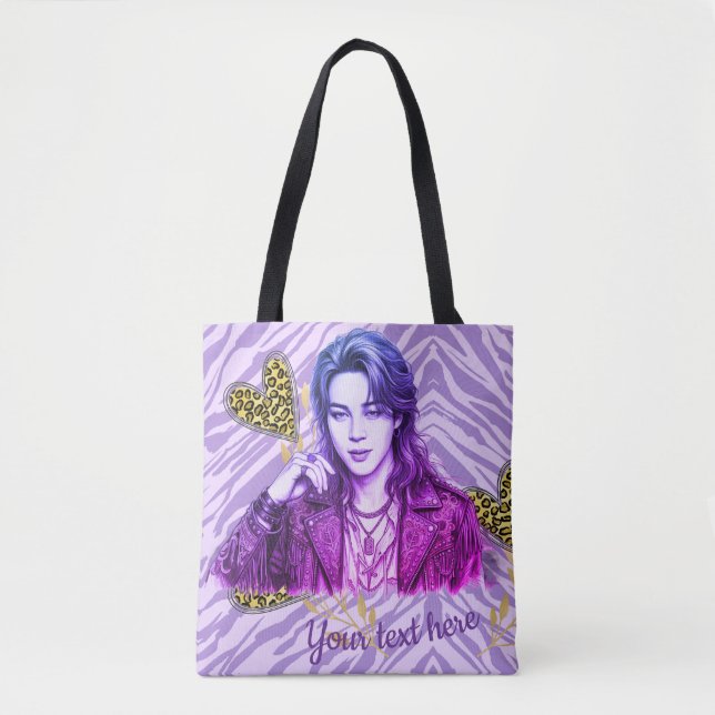 k pop editable icon style tote bag (Front)