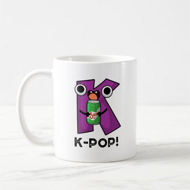 K-Pop Funny Music Soda Pop Pun Coffee Mug (Left)