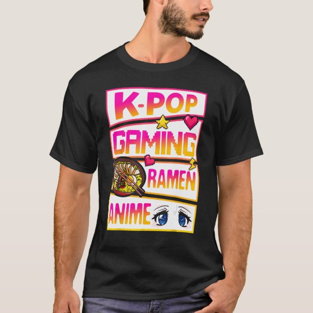 K-Pop Gaming Ramen  Fans T-Shirt (Front)